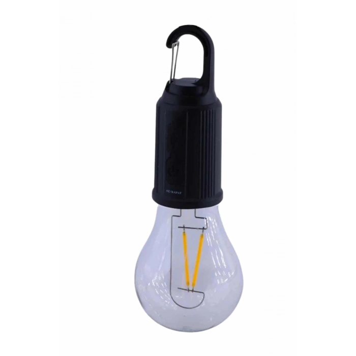 VipMarketim Askılı Kırılmaz Led Işık Kamp Bahçe Lambası Taşınabilir Led Ampul Şarjlı