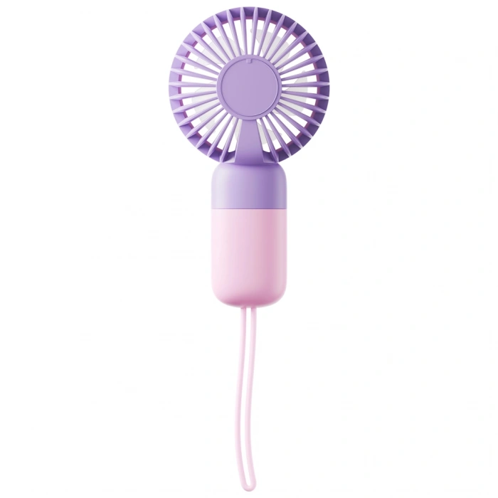 VipMarketim ASONIC AFN24 MOR 1 Kademeli Hız Elde Kullanım Dahili 250mAh Bataryalı Type-C Şarj Girişli Vantilatör(1923)