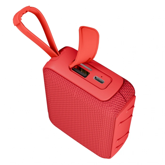 VipMarketim ASONIC AS-03 KIRMIZI 5W BT/USB/TF/TWS 1200mAh Batarya Bluetooth V5.3 Kablosuz Taşınabilir Speaker(1923)