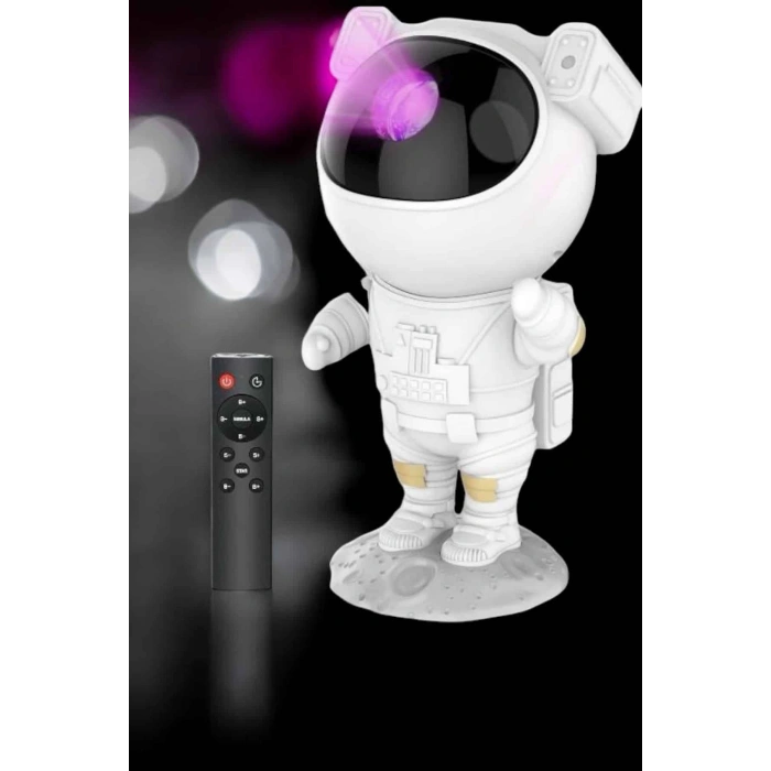 VipMarketim Astronot Bluetooth Hoparlör Gökyüzü Projektör Gece Lambası