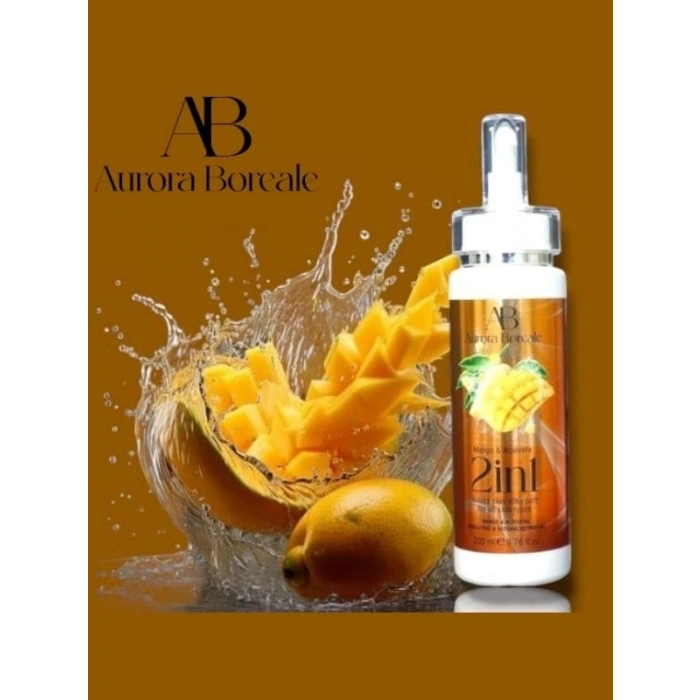 VipMarketim Aurora Boreale 2si1 Arada Mango Alovera Aromalı Masaj Yağı & Kayganlaştırıcı Jel 200 ML