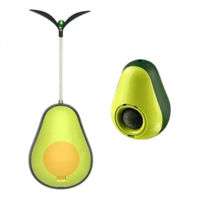 VipMarketim Avokado Şeklinde Kedi Naneli ve Mama Hazneli Kedi Oyuncağı