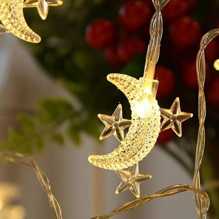 VipMarketim Ay Yıldız Tasarımlı 20 LED USB Aydınlatma