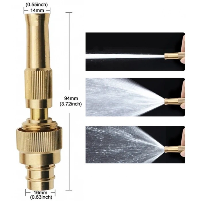 VipMarketim AYARLANABILIR BASINÇLI HORTUM BAŞLIĞI GOLD