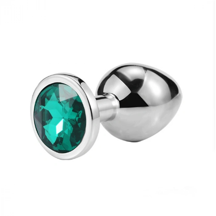 VipMarketim Backpart Paslanmaz Çelik Metal Taşlı Anal Tıkaç (plug) - Medium