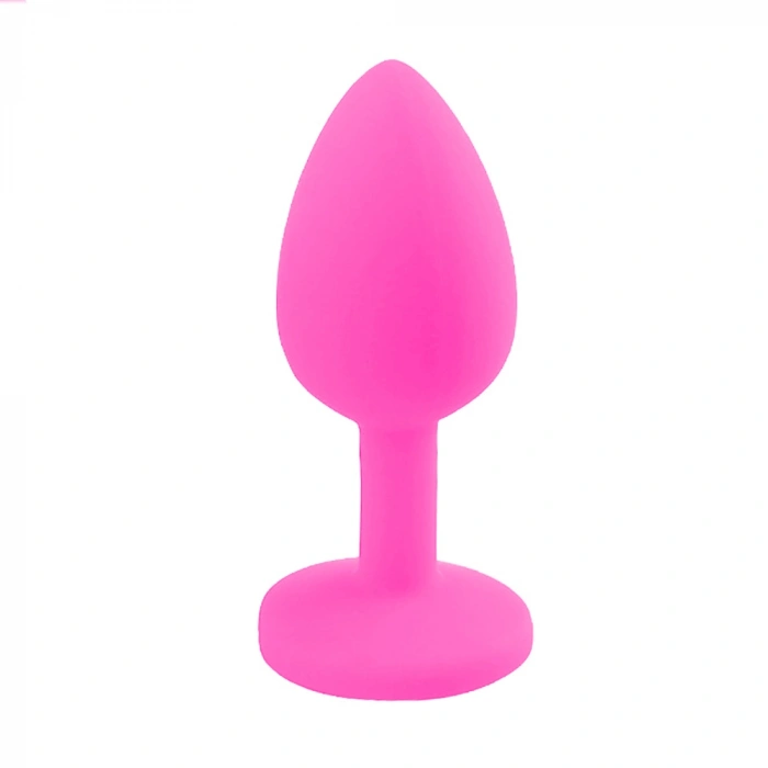 VipMarketim Backpart Taşlı Silikon Anal Tıkaç - Pembe