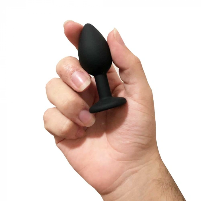 VipMarketim Backpart Taşlı Silikon Anal Tıkaç - Siyah