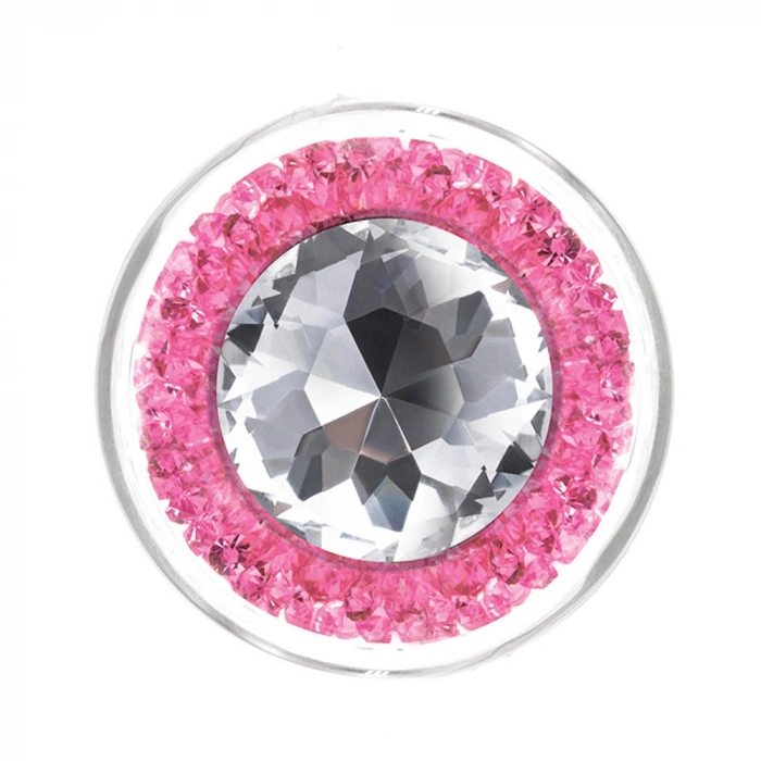 VipMarketim Backpart Yıldız Tozu İçi Kristalli Cam Anal Tıkaç - Pembe