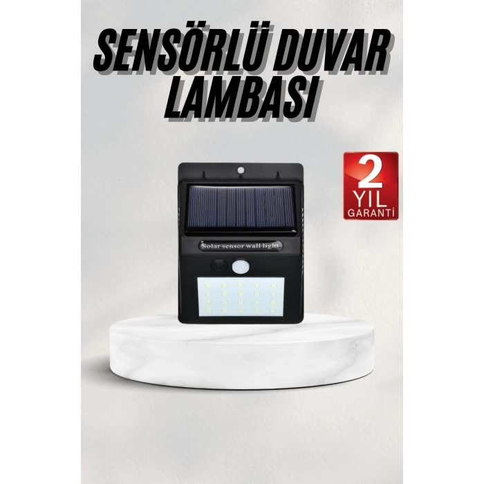 VipMarketim Bahçe Aydınlatması Güneş Enerjili Led Işık Lamba Sensörlü Dekoratif