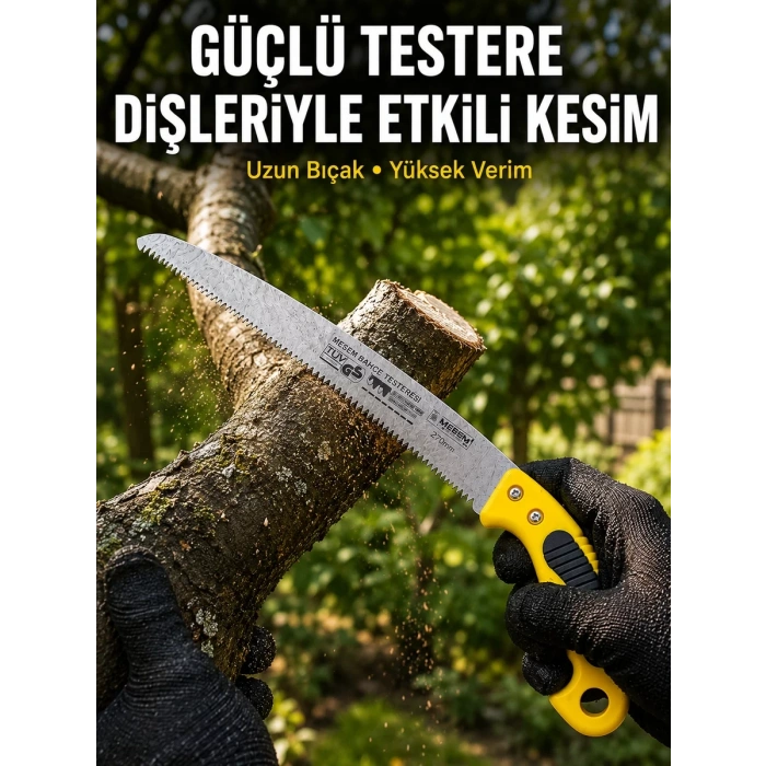 VipMarketim Bahçe Bıçkısı Keskin Çelik Diş Yapısıyla Pratik Kesim