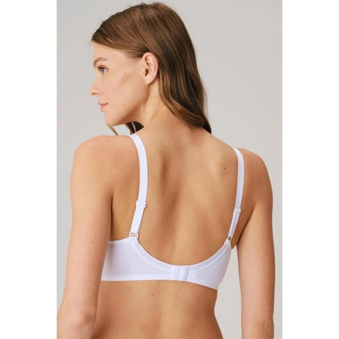 VipMarketim Balensiz Lohusa Önden Açılan Yumuşak Süngerli Beyaz Emzirme Sütyeni