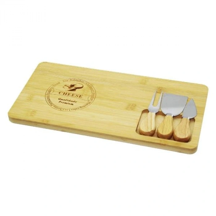 VipMarketim Bambu Peynir Kesme Sunum Tahtası
