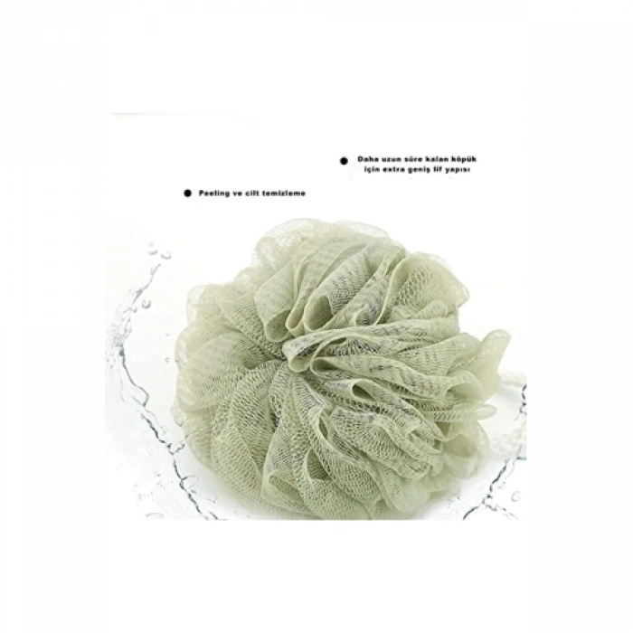 VipMarketim Banyo Lifi Yumuşak Top Lif Naturel Ponpon Banyo Lifi 35 Gr Yumuşak Banyo Lifi