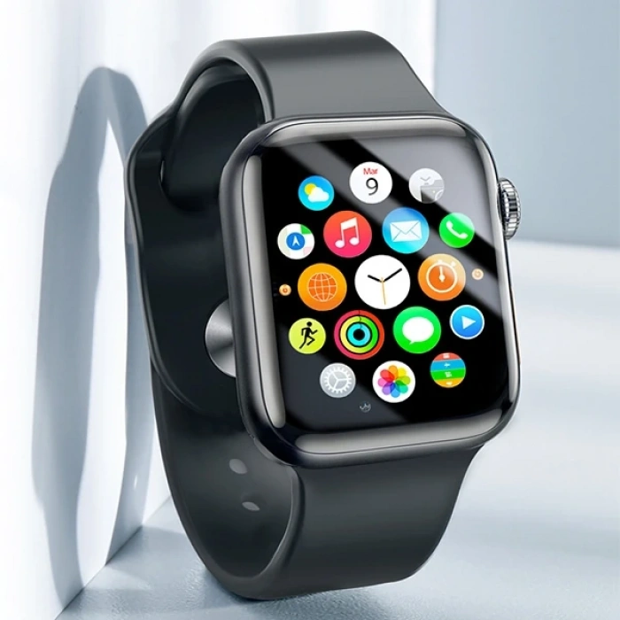 VipMarketim Baseus Apple Watch 42mm 3D Kavisli Tempered Kırılmaz Cam Koruyucu-(5775)