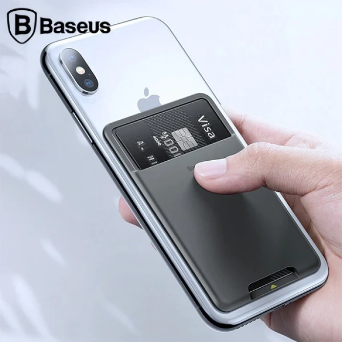 VipMarketim Baseus back stick Universal Telefon Arkası Kart Yuvası Cüzdan-(5775)