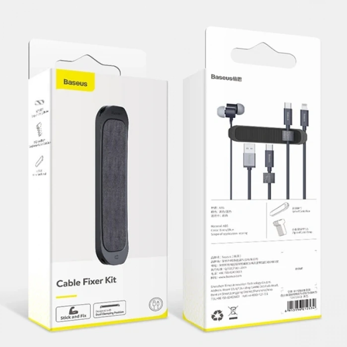 VipMarketim Baseus Cable Fixer Kit Kablo Organizatör Tutucu Ve Ayrıştıcı-(5775)