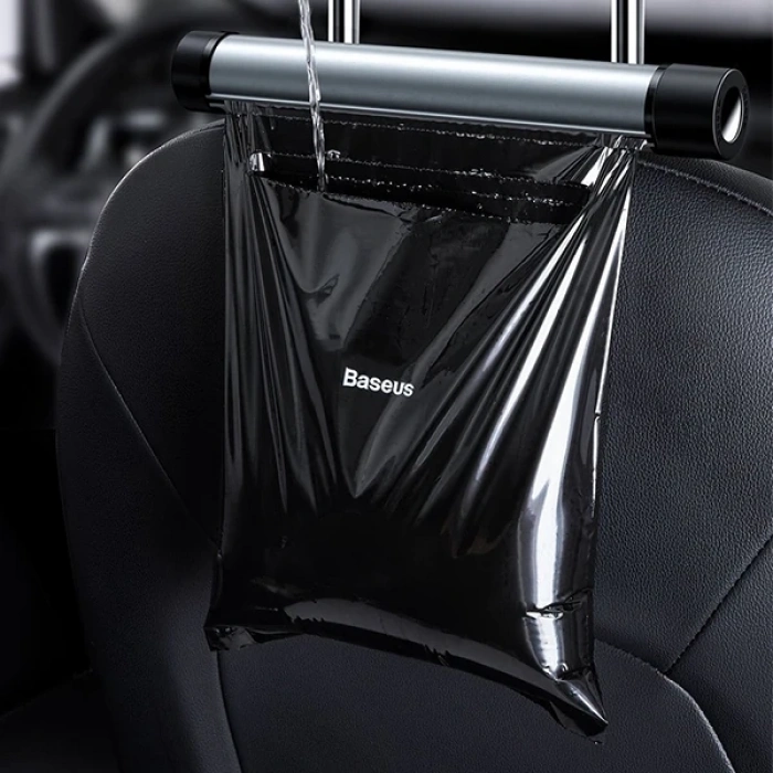 VipMarketim Baseus Clean Garbage Araç Arka Koltuk için Çöp Torbası + 40 Adet Torba-(5775)