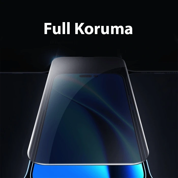 VipMarketim Baseus Crystal iPhone 15 Pro Privacy Full Koruma Tempered Cam Ekran Koruyucu 2 Adet Set-(5775)