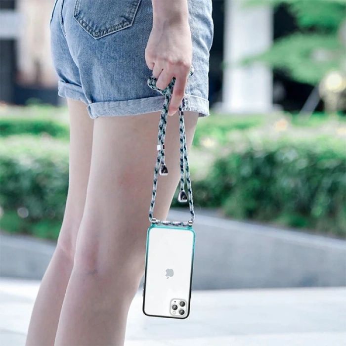 VipMarketim Baseus Element Crossbody Protective iPhone 11 Pro Max 6.5 Askılı Koruyucu Silikon Kılıf-(5775)