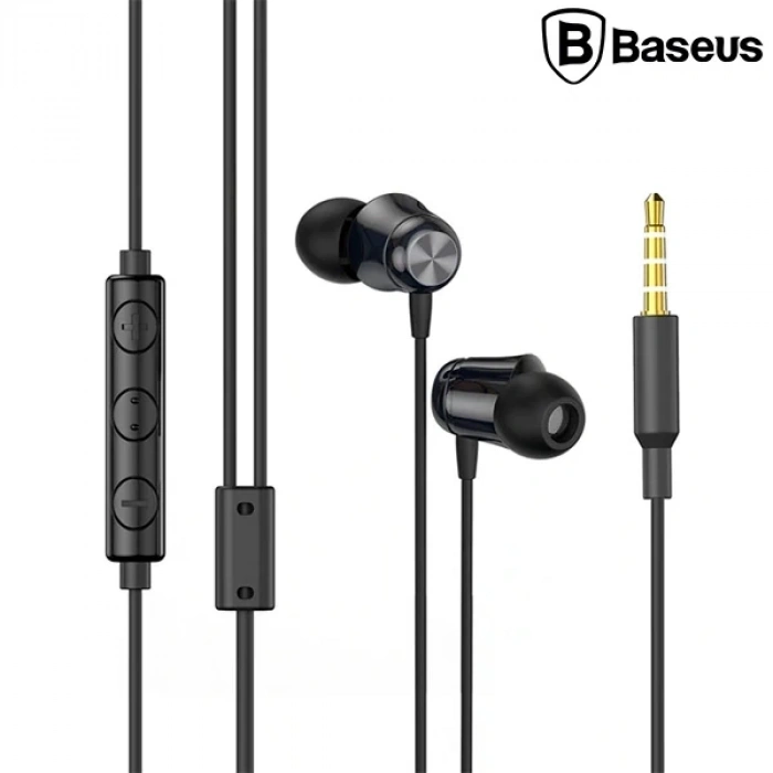 VipMarketim Baseus Encok H13 3.5mm Jack Mikrofonlu Kulak İçi Kulaklık Auriculares Fone De Ouvido-(5775)