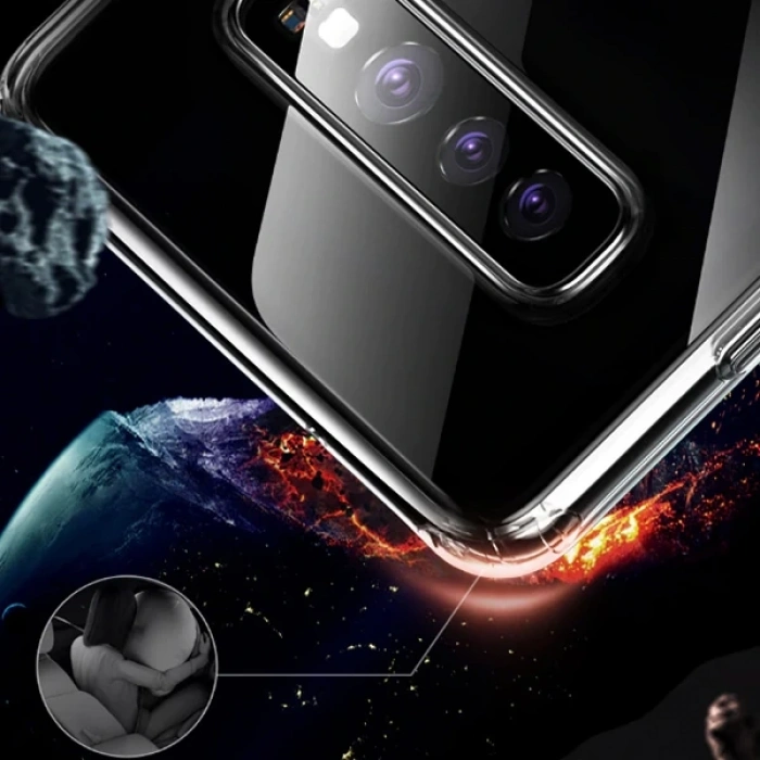 VipMarketim Baseus Galaxy S10 Simple Ultra İnce Kamera Korumalı Silikon Kılıf-(5775)
