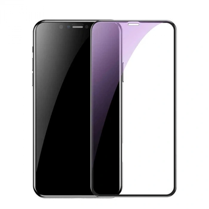 VipMarketim Baseus İphone 11 Pro Max 0.20mm Anti Blue Ray Tam Ekran Koruyucu-(5775)