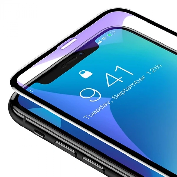 VipMarketim Baseus İPhone 11 Pro Max- XS Max 3D Anti-Peep Privacy Gizlilik Cam Ekran Koruyucu-(5775)