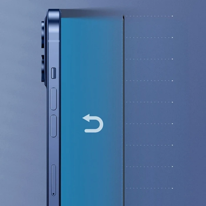 VipMarketim Baseus İPhone 12/12 Pro 6.1 Ekran Koruyucu 0.3MM Full Anti Blue Light Tempered Cam Ekran Koruyucu 2A-(5775)