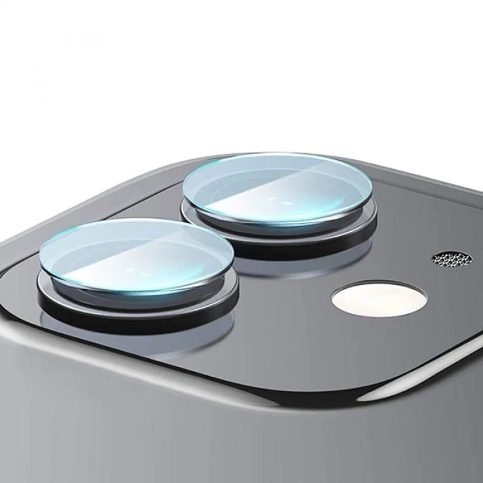 VipMarketim Baseus iPhone 12 6.1 Tempered Kamera Lens Koruma Camı 2Set 12 Mini Uyumlu-(5775)