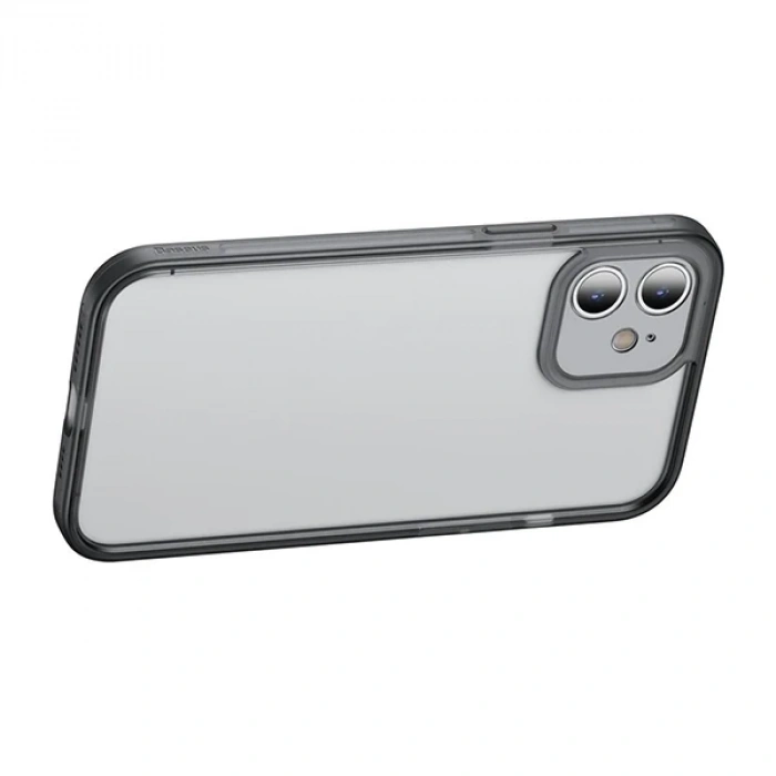 VipMarketim Baseus iPhone 12 Mini Kamera Lens Koruyuculu Frame Kılıf-(5775)