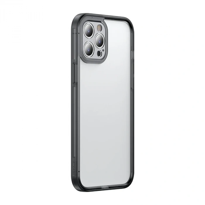 VipMarketim Baseus iPhone 12 Pro 6.1 Kamera Lens Koruyuculu Frame Kılıf-(5775)