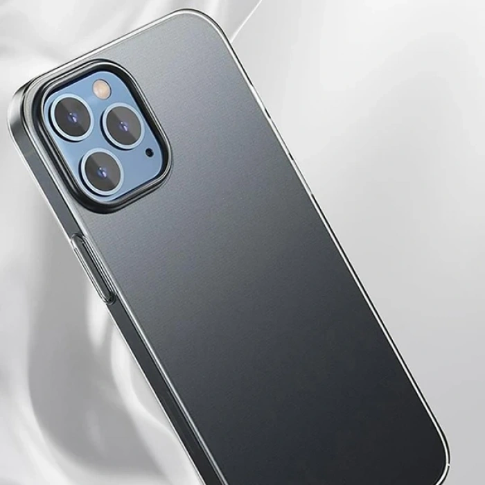 VipMarketim Baseus İPhone 12 Pro Max 6.7 Comfort İnce Şeffaf Kılıf Matte PP Kılıf-(5775)
