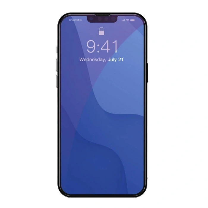 VipMarketim Baseus iPhone 13 Pro Max 0.3mm Göz Korumalı Full Cam Ekran Koruyucu 2 Adet Set-(5775)