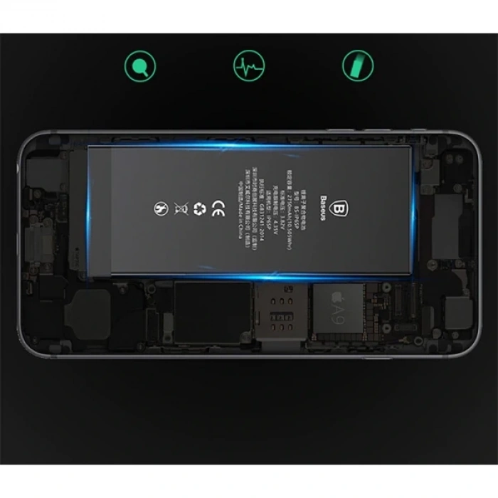 VipMarketim Baseus İPhone 6 Plus 3400 Mah Yüksek Kapasite Pil Batarya-(5775)