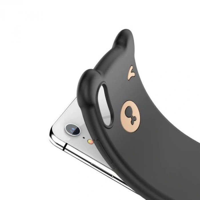 VipMarketim Baseus İPhone Xs Max Bear Sevimli Ayı Figür Soft Silikon Kılıf-(5775)