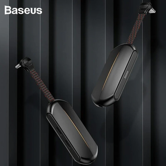 VipMarketim Baseus L47 3in1 2X iPhone Lightning başlık Ve 3.5mm Kulaklık Çıkışlı Şarj Adaptörü-(5775)