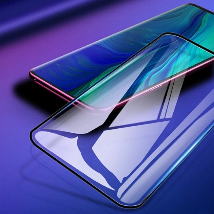 VipMarketim Baseus OPPO Reno 0.3mm 3D Curved-Kavisli Tempered Kırılmaz Cam Ekran koruyucu-(5775)