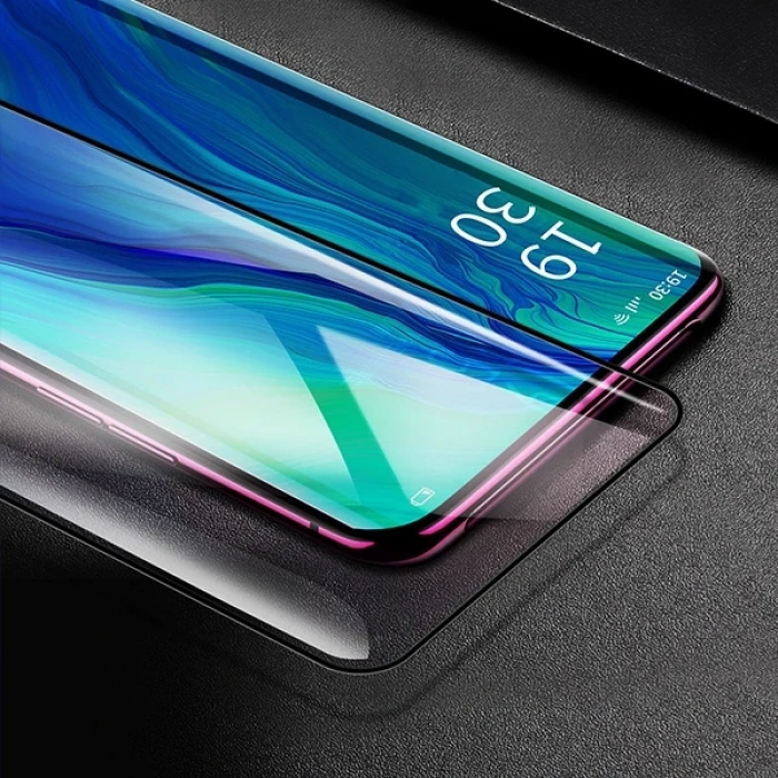VipMarketim Baseus OPPO Reno 0.3mm 3D Curved-Kavisli Tempered Kırılmaz Cam Ekran koruyucu-(5775)
