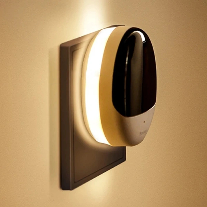 VipMarketim Baseus Plug-İn Led Gece Lambası Ses İle Kontrol Akıllı Gece Led Işık-(5775)