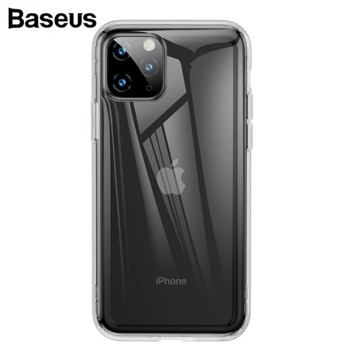 VipMarketim Baseus Safety Airbags İPhone 11 Pro Max Şeffaf Darbe Emici Slikon Kılıf-(5775)
