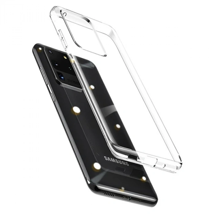 VipMarketim Baseus Simple Case Samsung Galaxy S20Ultra Şeffaf Silikon Kılıf-(5775)