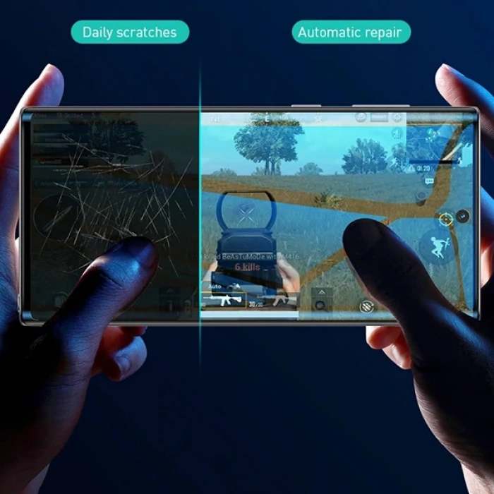 VipMarketim Baseus Sm Galaxy Note 10 Full Ekran Koruyucu 0.15mm 2 Adet Set 0.15MM FULL-SCREEN CURVED ANTI-EXPLOS-(5775)