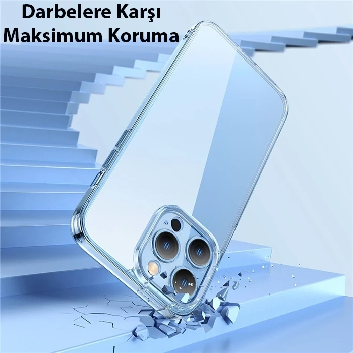 VipMarketim Baseus SuperCeramic Series iPhone 14 Pro 6.1 Koruyucu Cam Kılıf + Full Tempered Ekran Koruyucu Set-(5775)