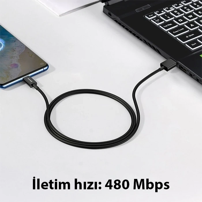 VipMarketim Baseus Superior Series USB to Mikro Hızlı Şarj ve Data Kablosu 2A 1m-(5775)