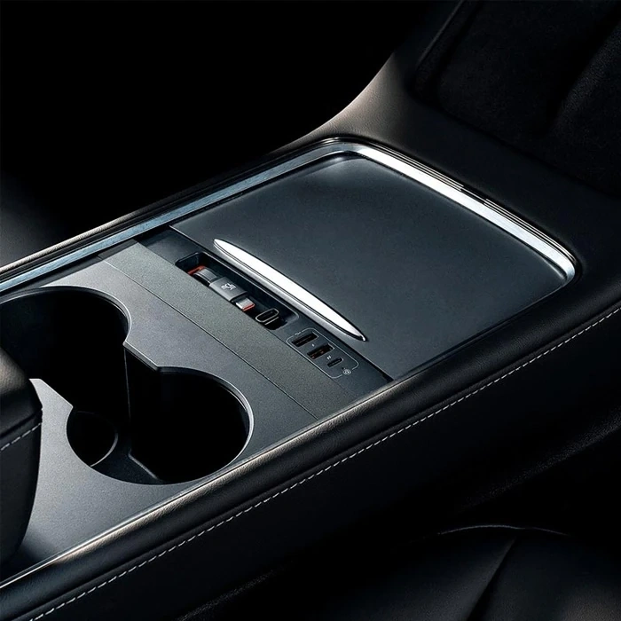 VipMarketim Baseus T-Space Tesla Model 3/Y için 45W Hub Yerleştirme İstasyonu ve Araç içi Şarj Cihazı-(5775)