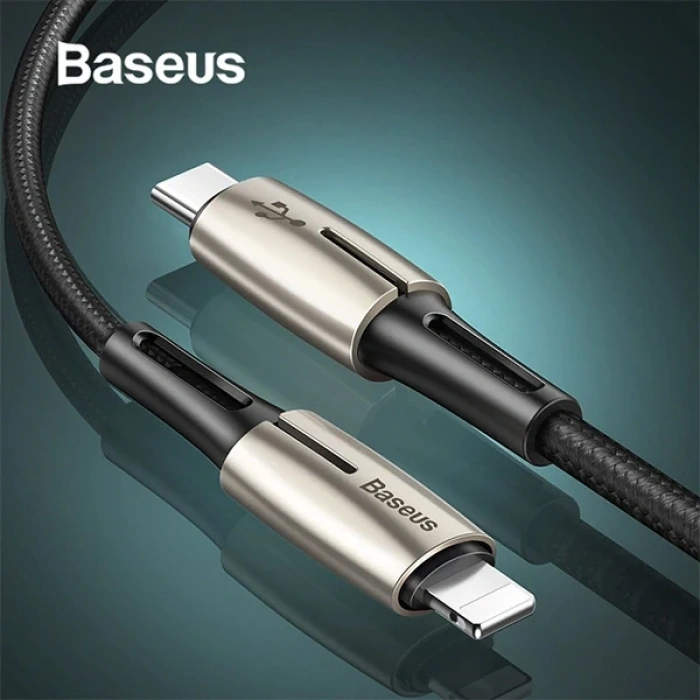 VipMarketim Baseus Waterdrop Type-C To İPhone PD18W Hızlı Şarj Kablosu 1.3M-(5775)