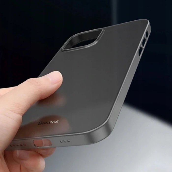 VipMarketim Baseus Wing Case İPhone 12 6.1 Kılıf Ultra İnce Lux Mat Şeffaf Kılıf-(5775)