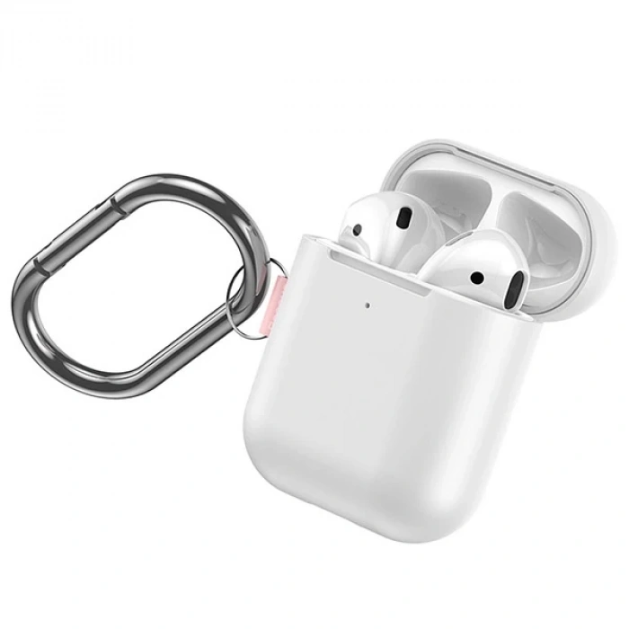 VipMarketim Baseus Woven Label Hook AirPods 1/2 Koruma kılıf+Anahtarlık-(5775)