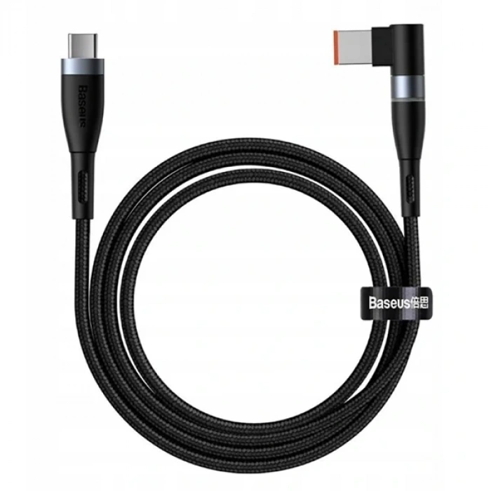 VipMarketim Baseus Zinc Manyetik Type-C to DC Square Portu Lenovo Laptop Şarj Kablosu 100W 2m-(5775)
