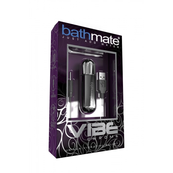 VipMarketim Bathmate Vibe Bullet Krom Vibratör, Plastik, Gümüş